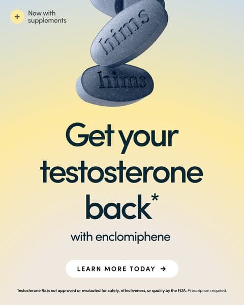 Hims testosterone at-home lab test paid-social ad