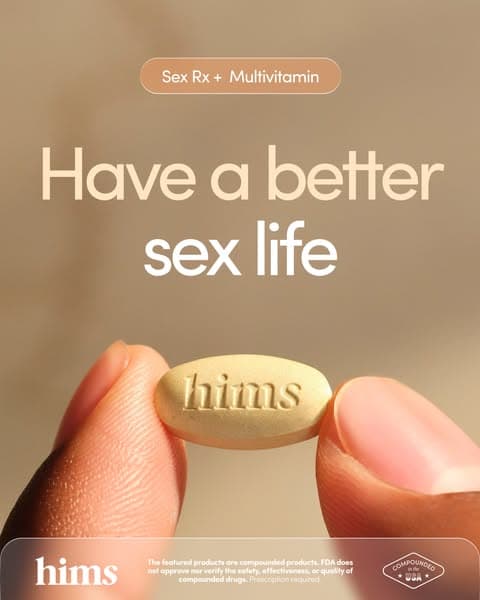 Hims Sex Rx + Multivitamin paid-social ad