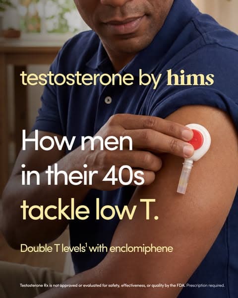 Hims testosterone check paid-social ad