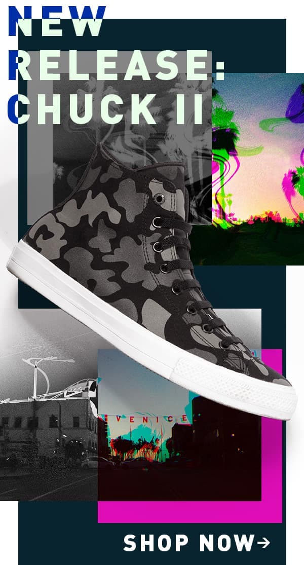 Digital campaign email design for Journeys retail featuring bold type and seasonal color palette