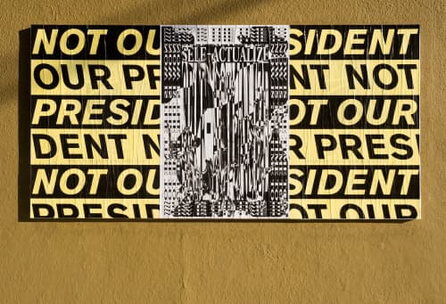Alternate view of the Self-Actualize poster with overlapping type layers